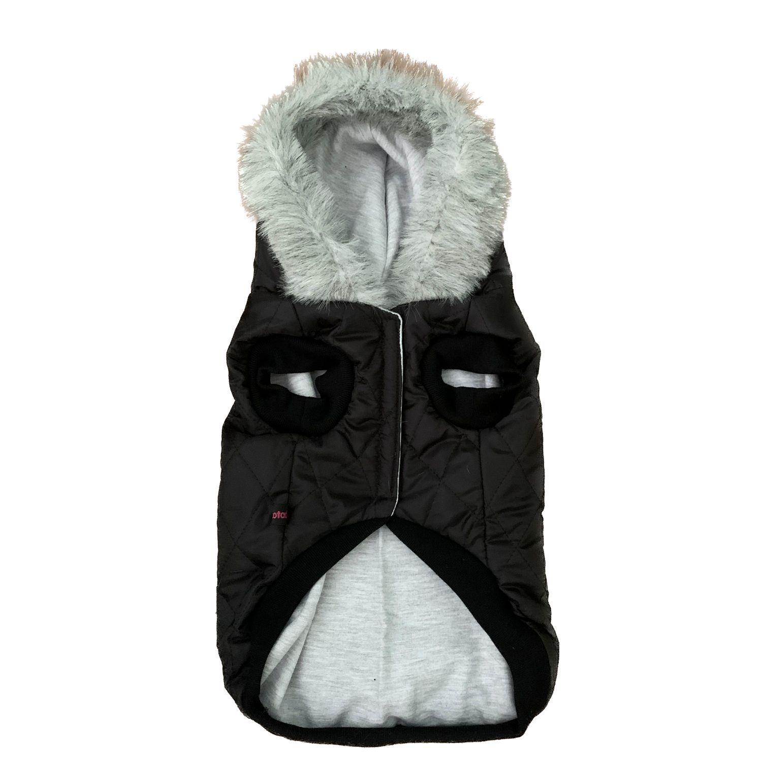Chaqueta Gorro Piel Negra talla L-2