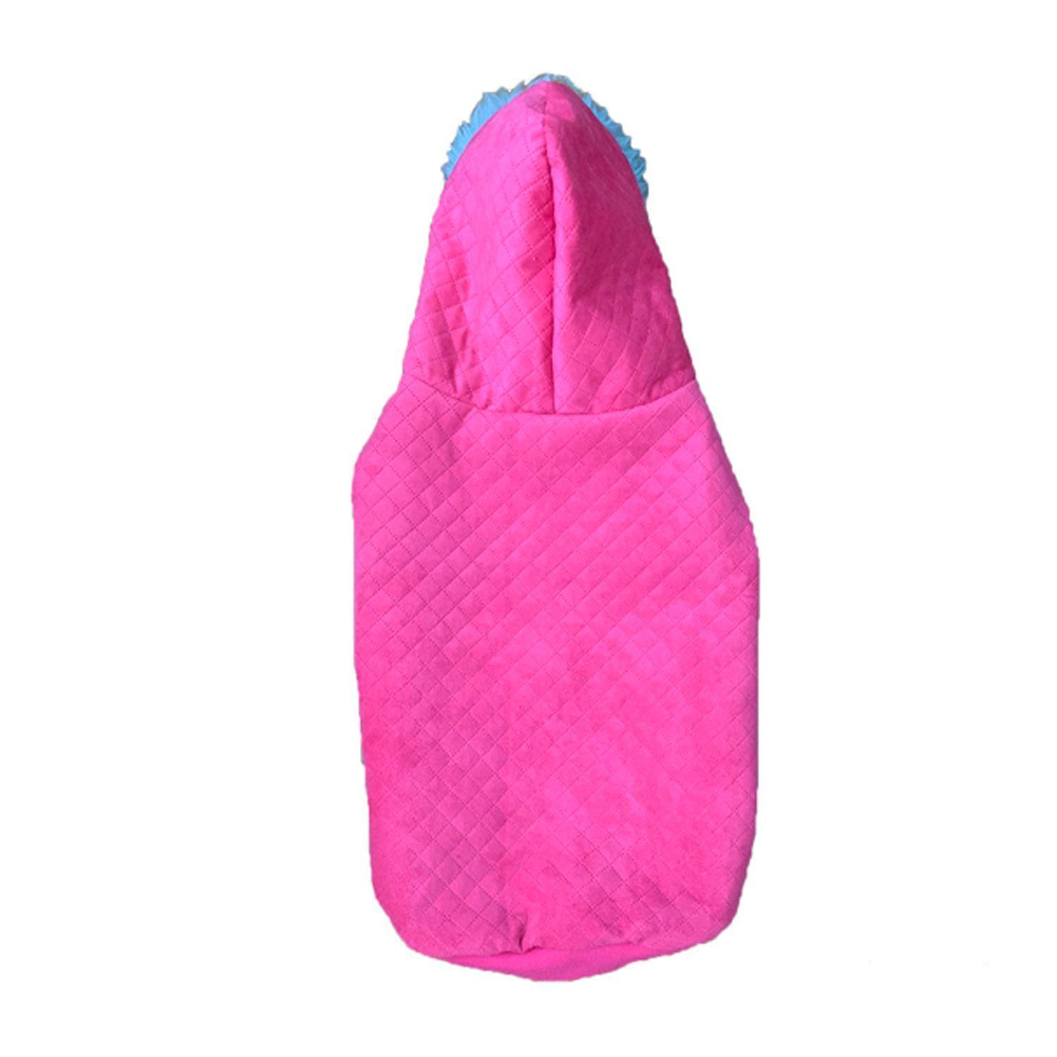 Chaqueta Gorro Piel Fucsia talla L-2