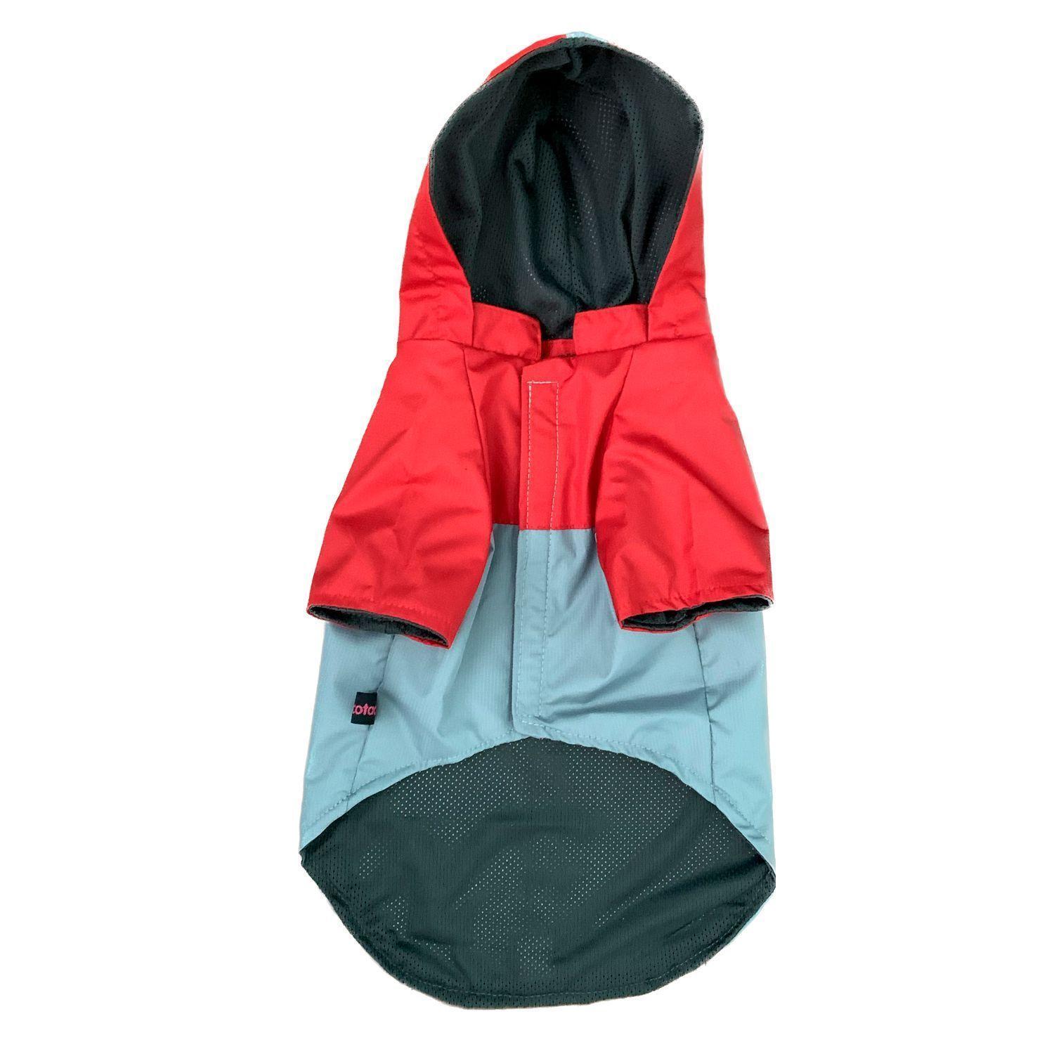 Impermeable Gris-Rojo talla XS-2