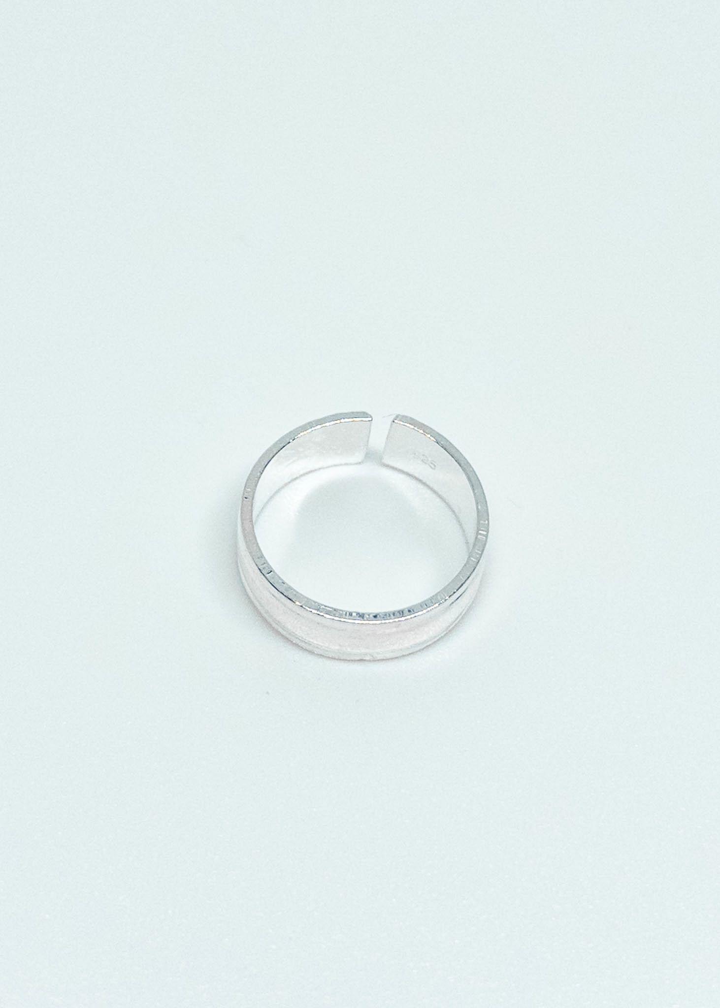 Anillo Midi Liso en Plata Italiana 925-2