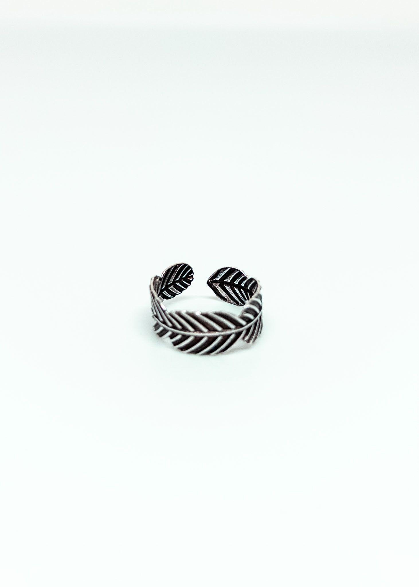 Anillo Midi Ajustable de Plata Envejecida 925-0