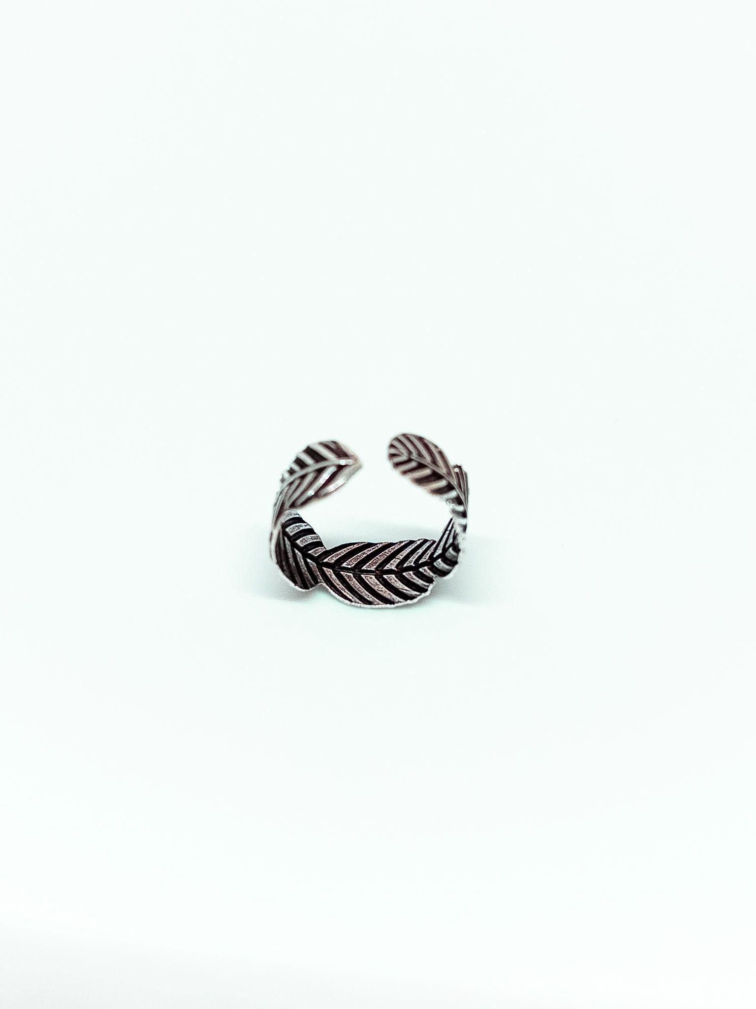 Anillo Midi Ajustable de Plata Envejecida 925-3