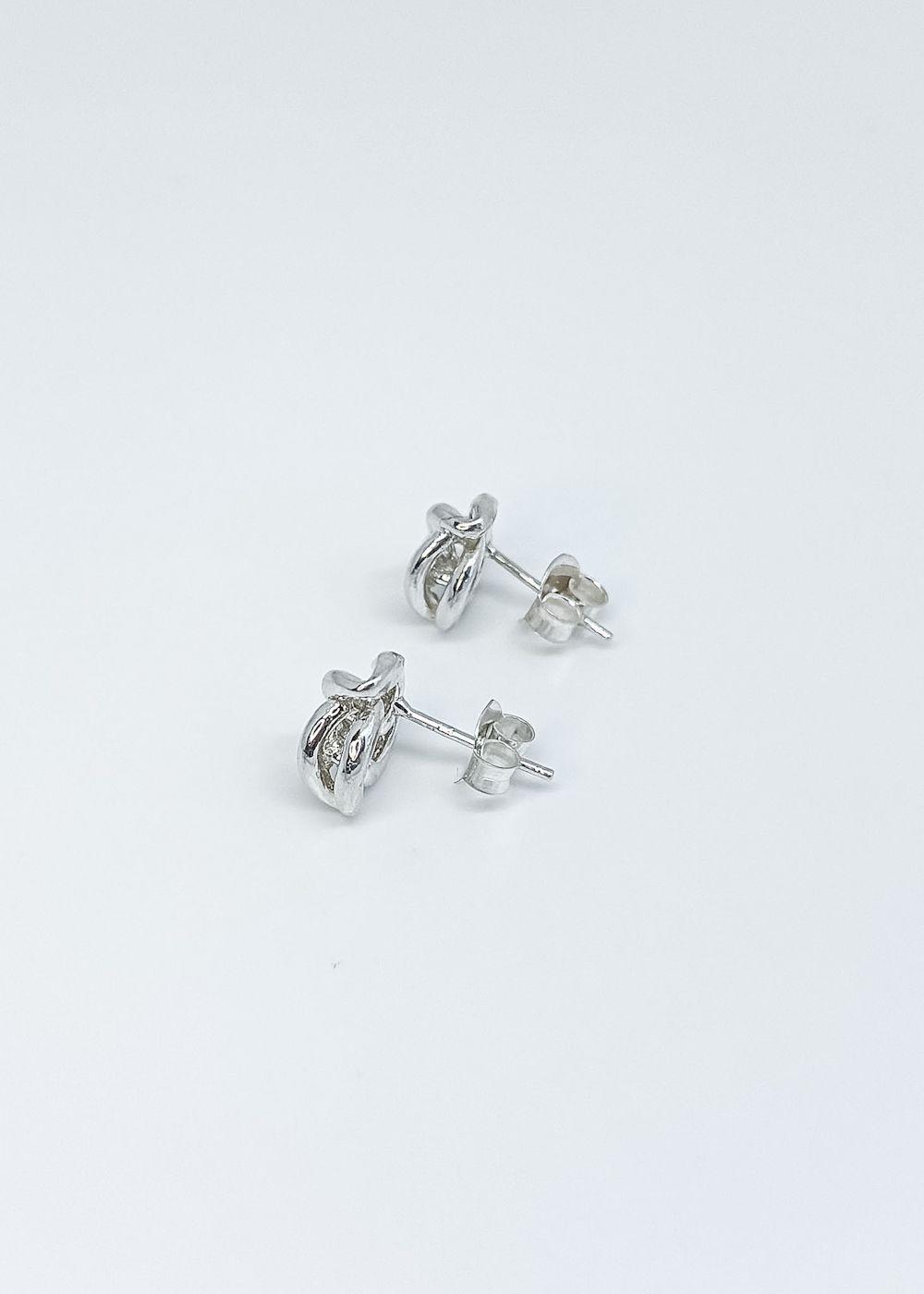 Aros nudo en plata lisa italiana 925-2