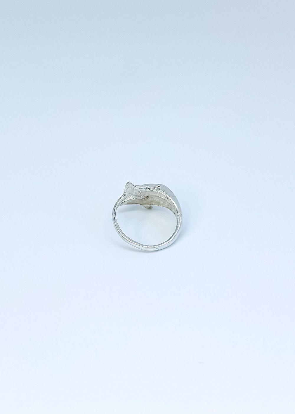 Anillo delfines en plata lisa italiana 925-3