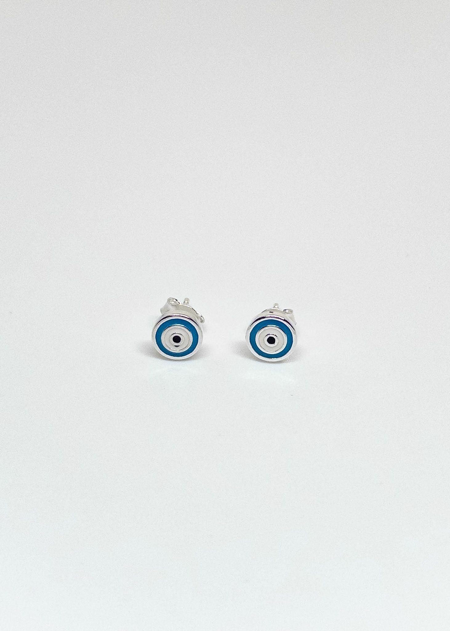 Aros Ojo Turco en Plata Italiana 925-0