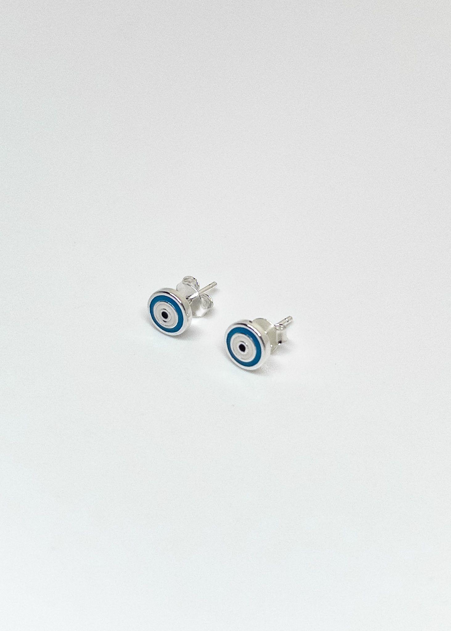 Aros Ojo Turco en Plata Italiana 925-1