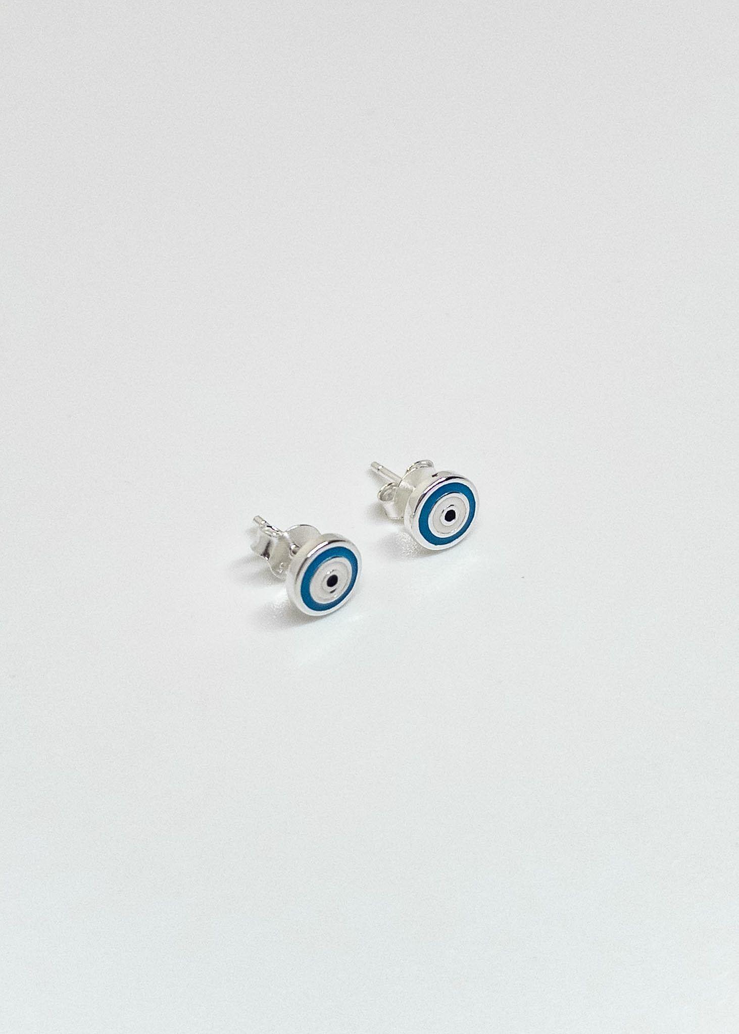 Aros Ojo Turco en Plata Italiana 925-2