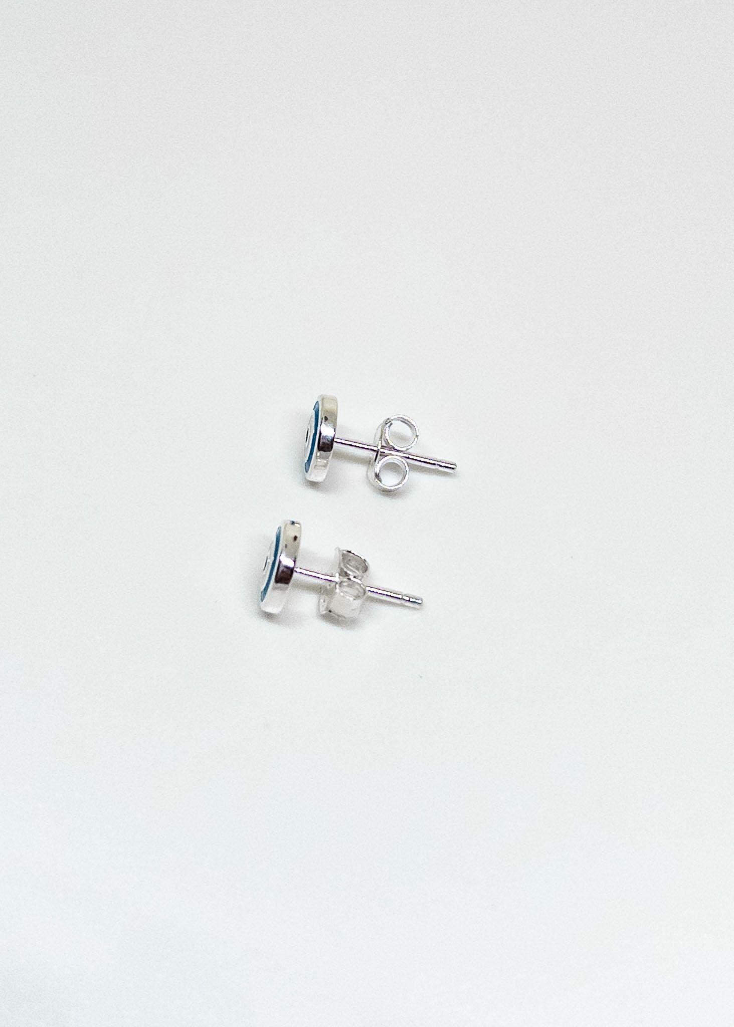 Aros Ojo Turco en Plata Italiana 925-4