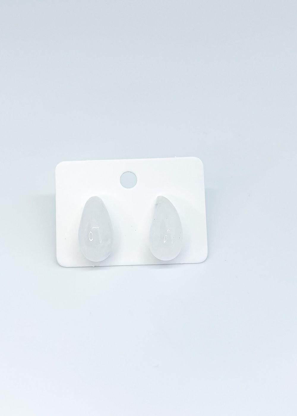 Aros gota cuarzo en plata italiana 925-4