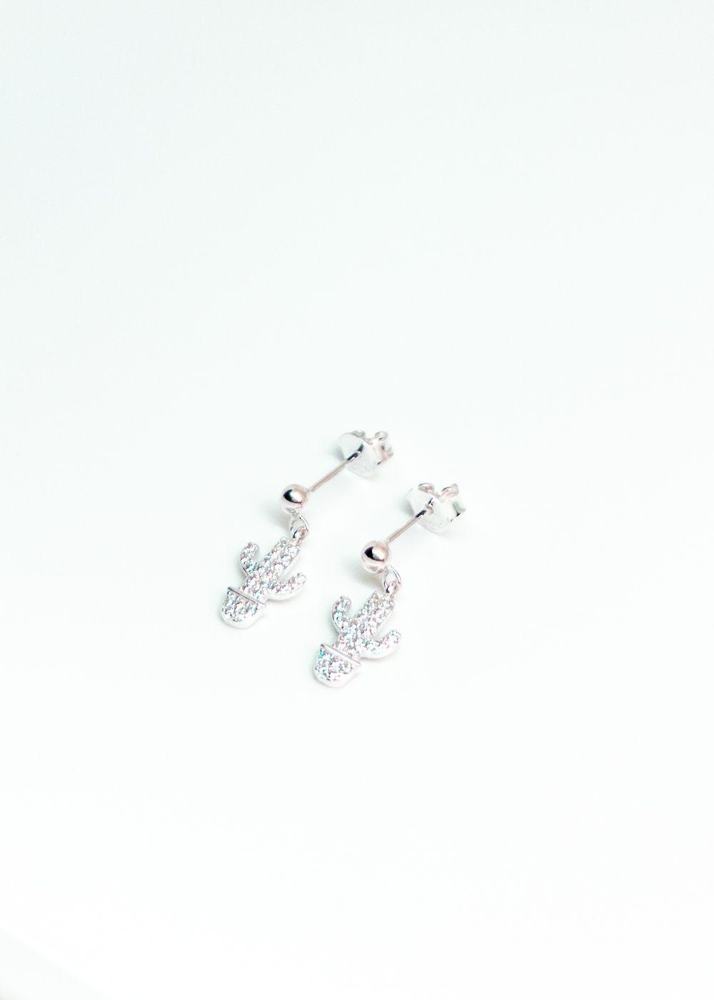 Aros Cactus Microcircones en Plata Italiana 925-0