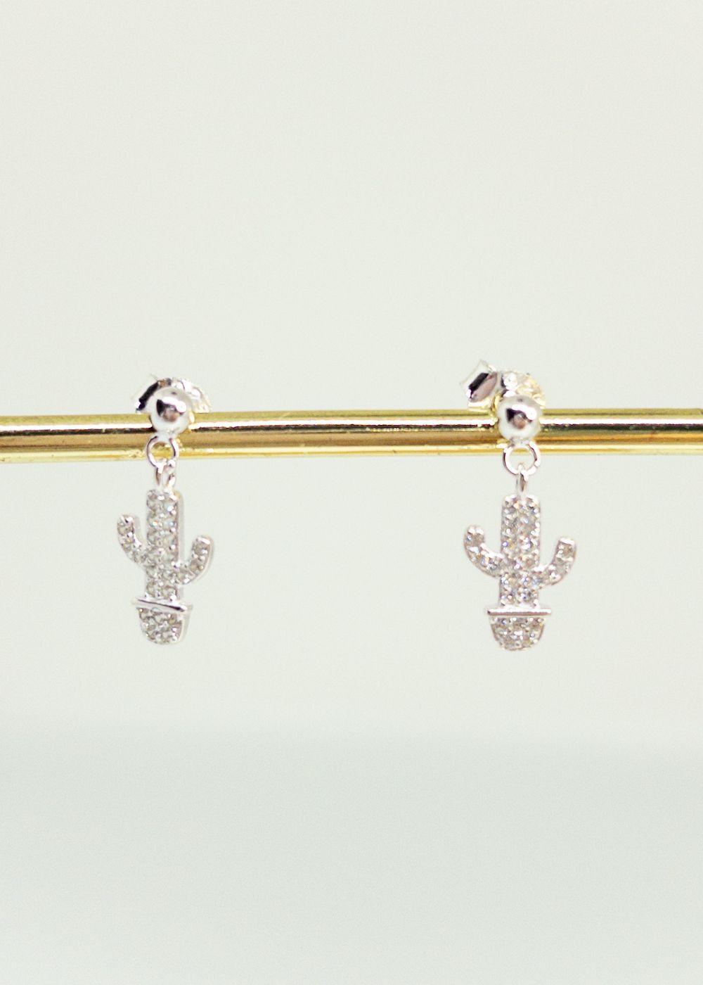 Aros Cactus Microcircones en Plata Italiana 925-3