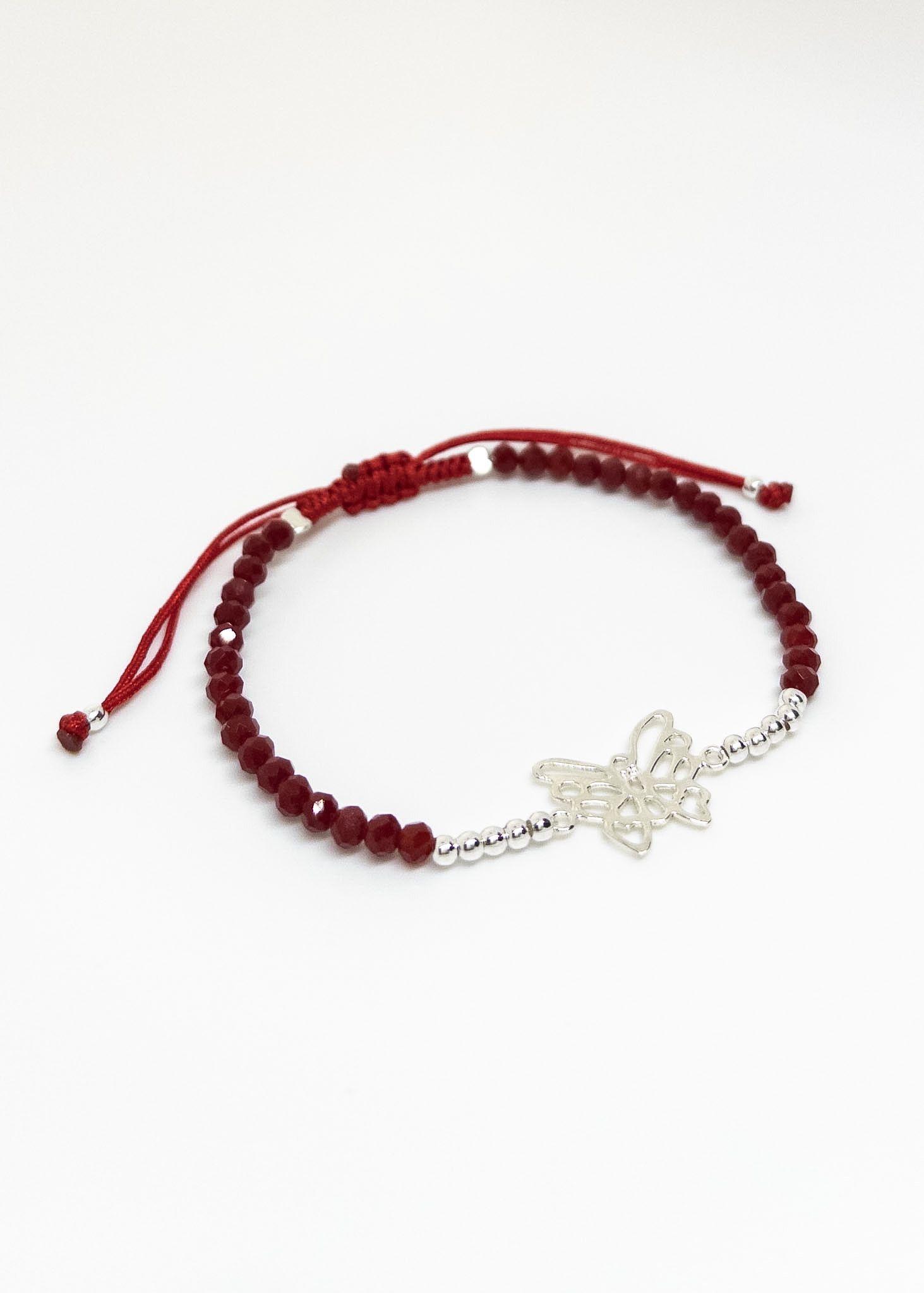 Pulsera de Protección con Mariposa en Plata Italiana 925-2