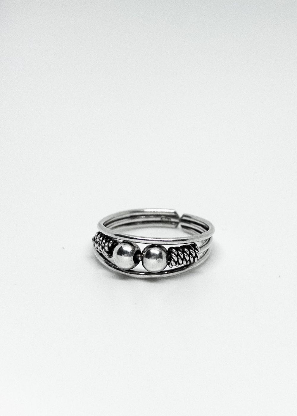 Anillo Midi en Plata Envejecida 925 Ajustable-3