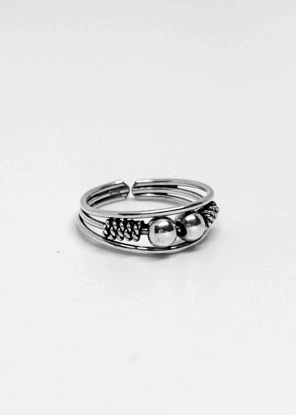 Anillo Midi en Plata Envejecida 925 Ajustable-4