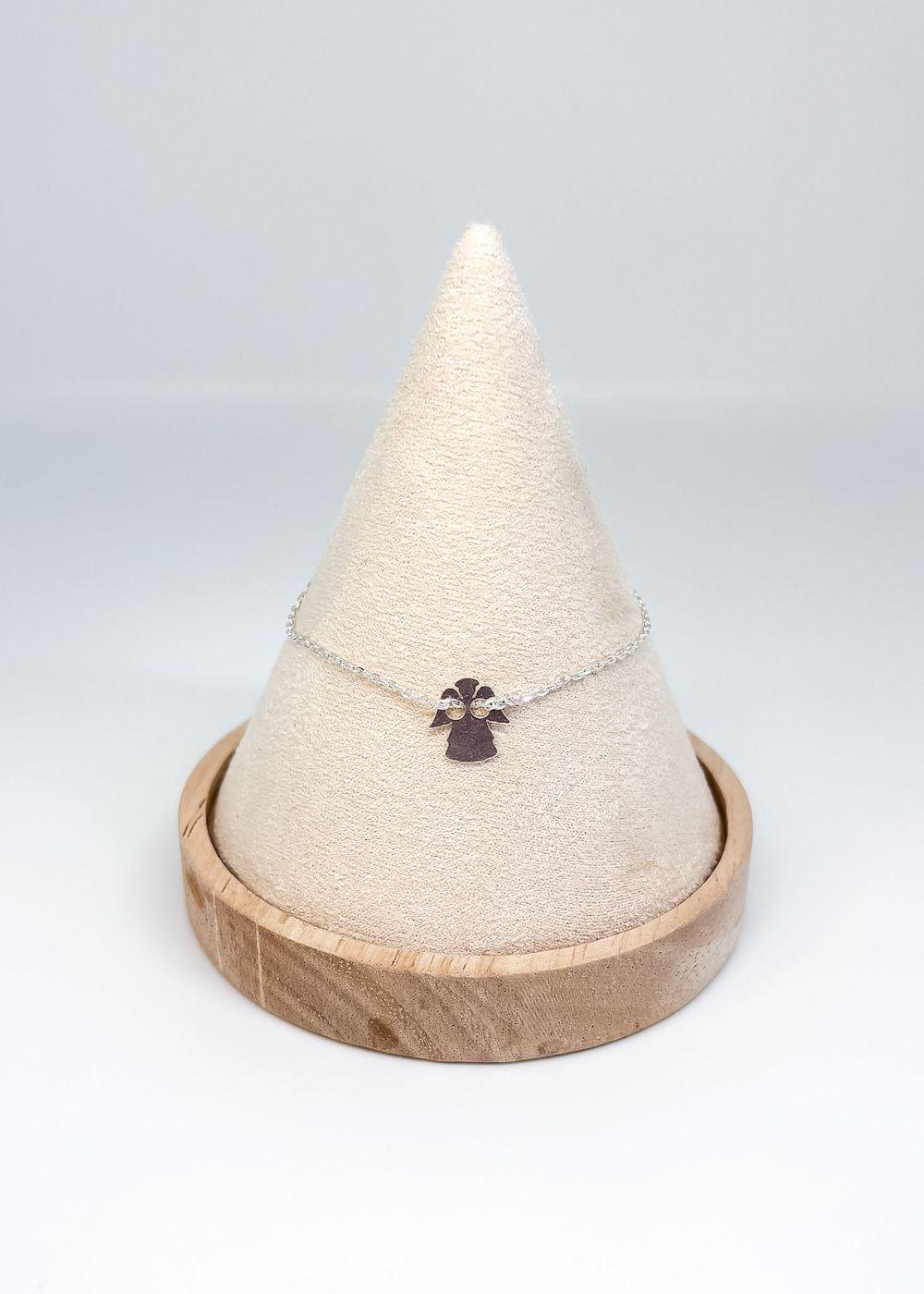 Pulsera ángel plata lisa italiana 925-2