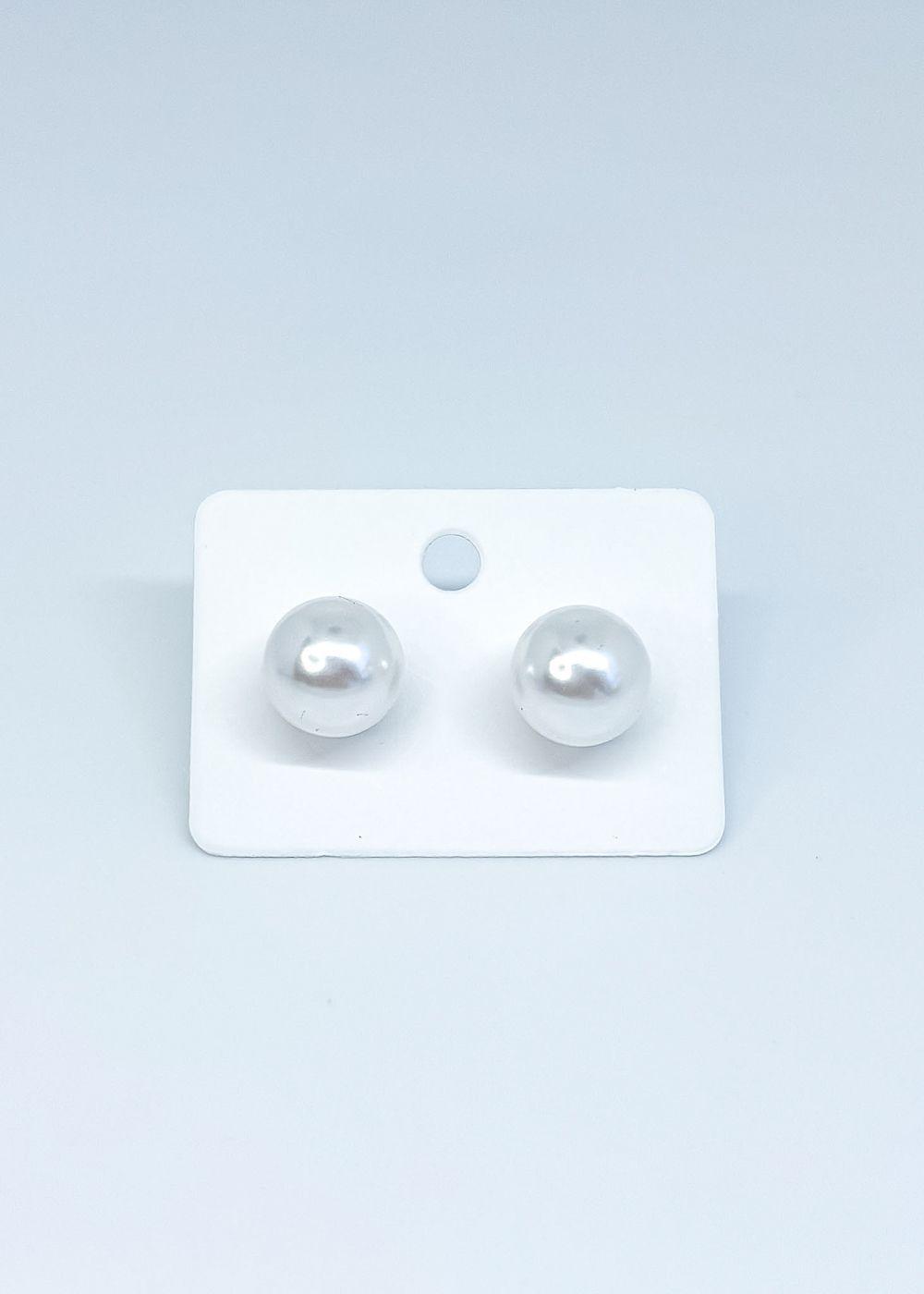 Aros Maxi perla blanca en plata italiana 925-3