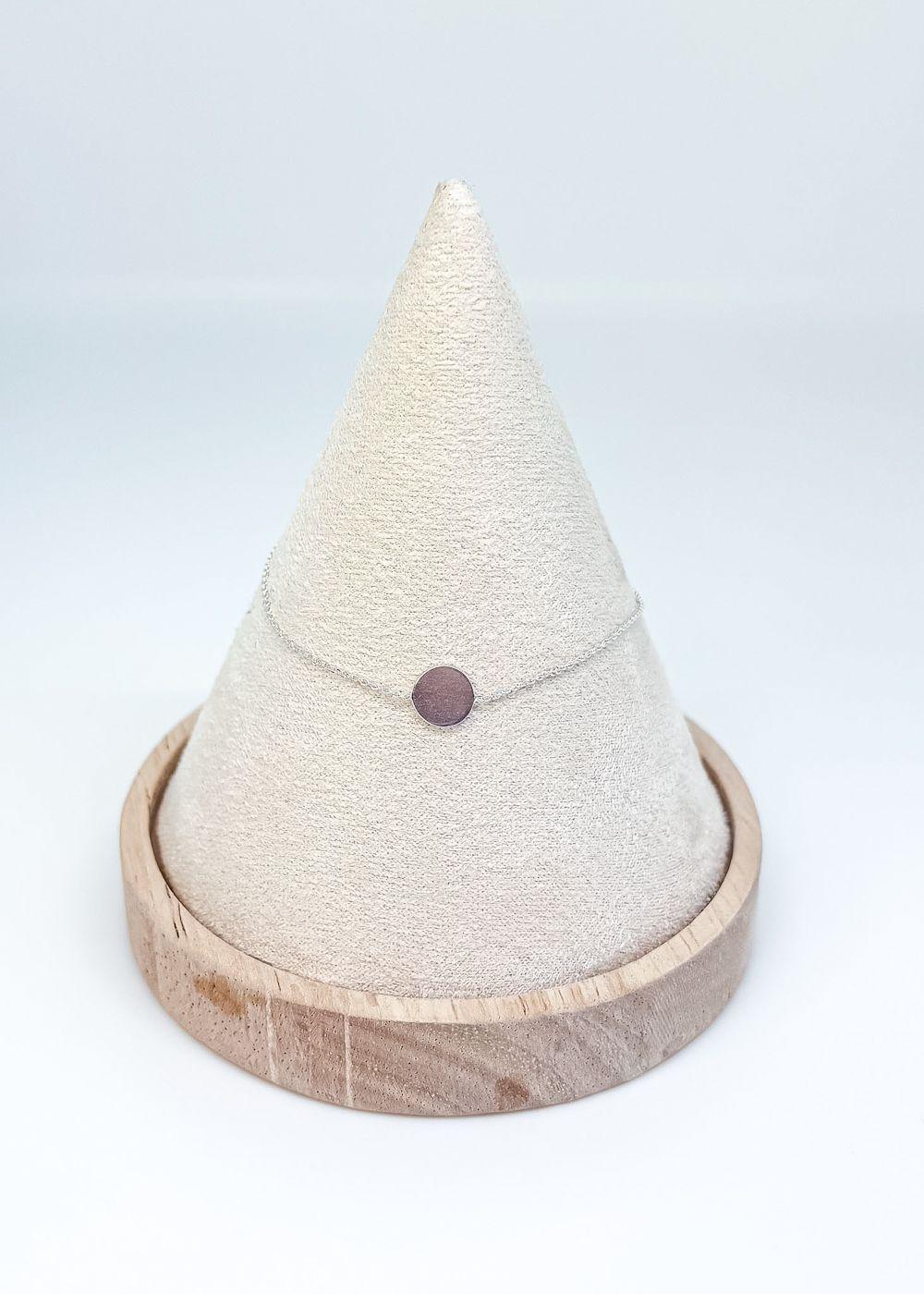 Pulsera básica círculo liso en plata italiana 925-2