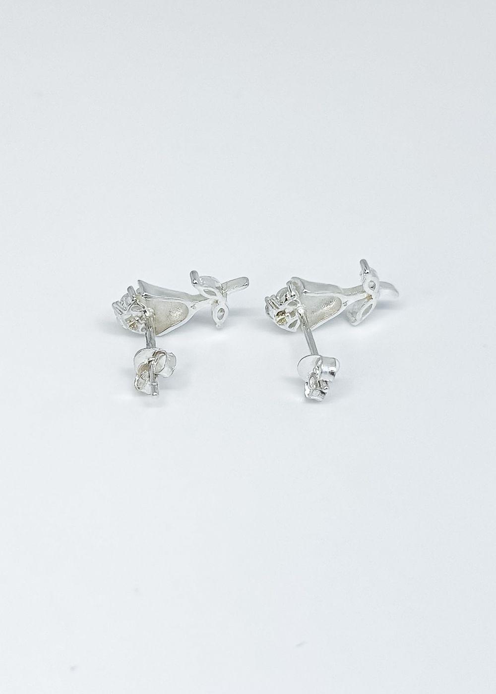 Aros rosa en plata italiana 925-2