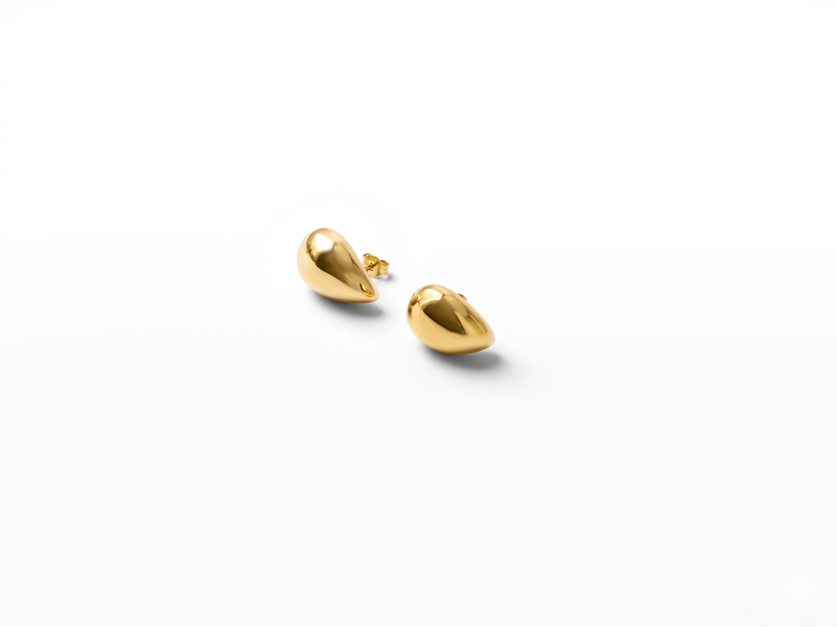 Aros Chunky Gotas de Oro laminado-2