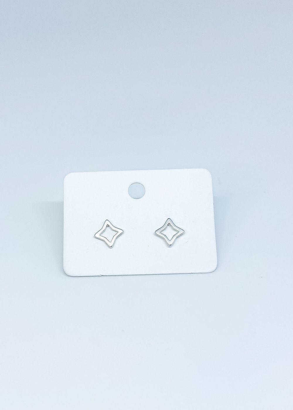 Aros estrella plata italiana 925-4