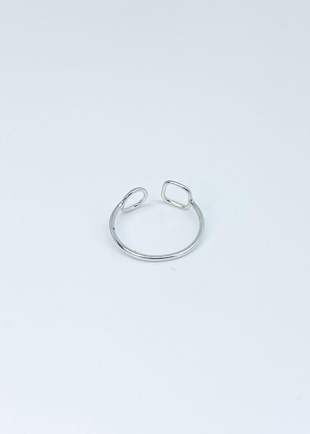 Anillo básico en plata lisa italiana 925-2