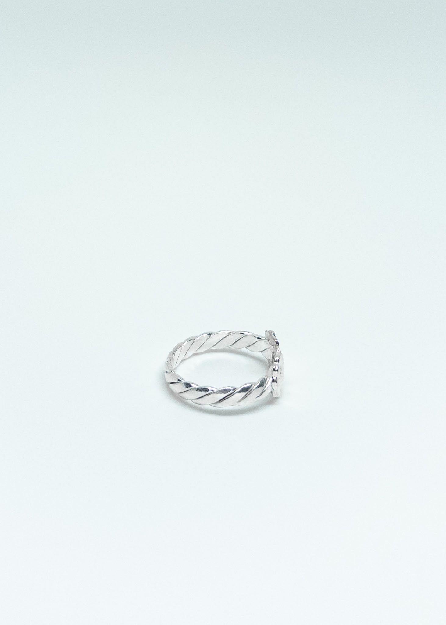 Anillo Midi Flores Plata Italiana 925-3