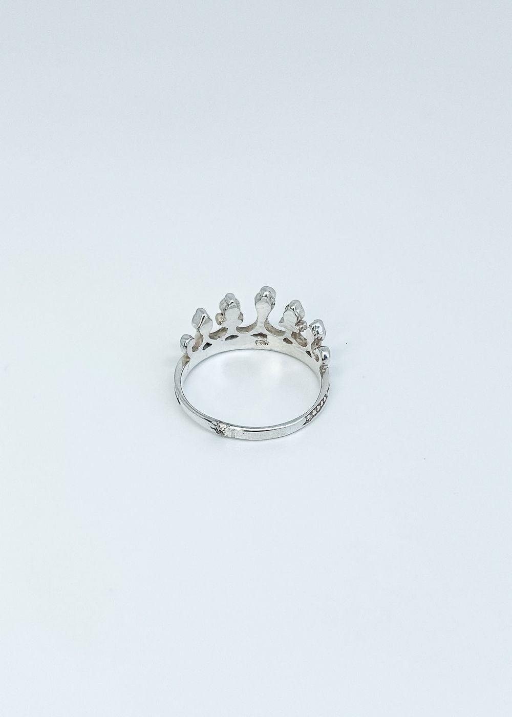 Anillo corona plata lisa italiana 925-2