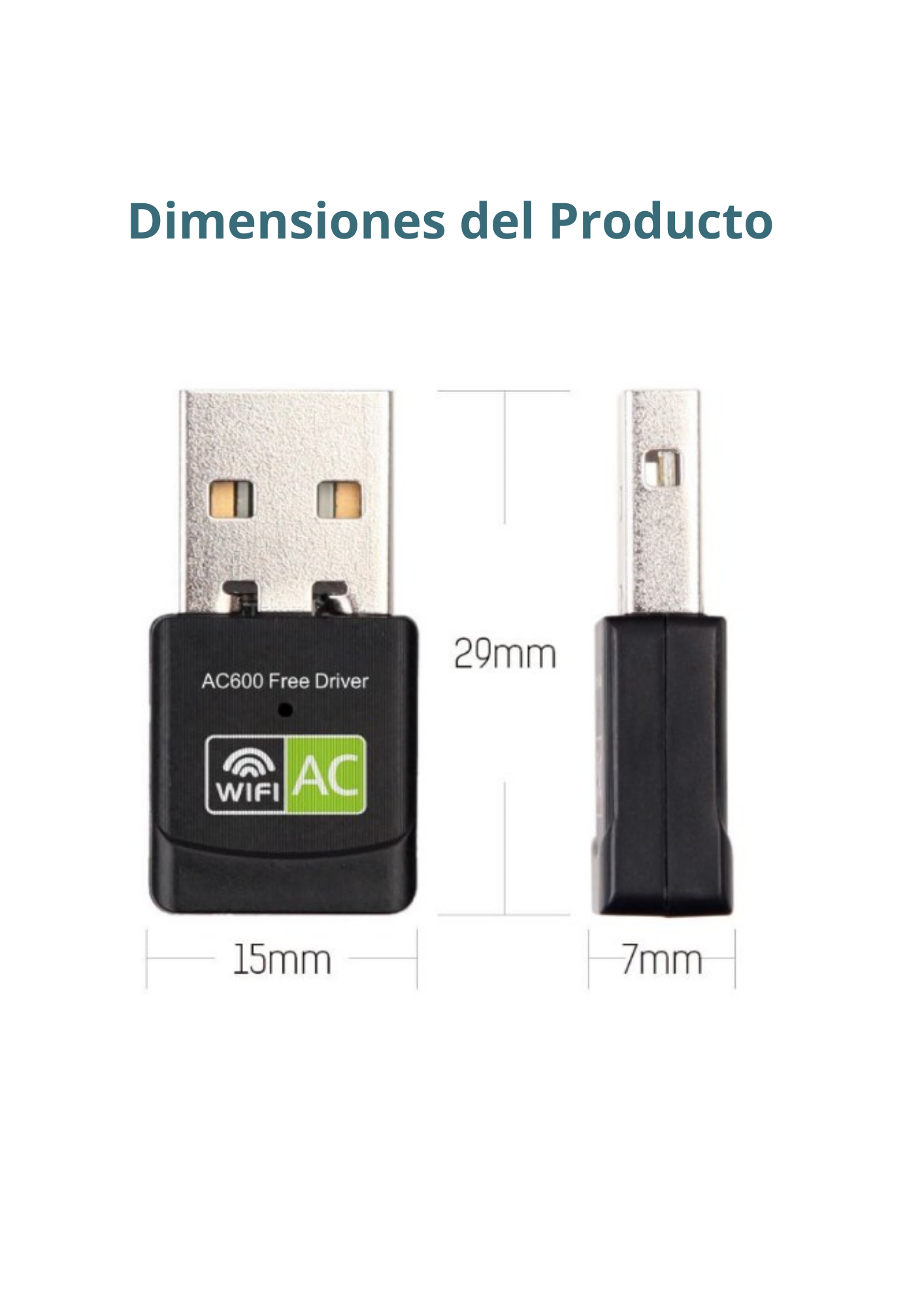 Adaptador Antena Usb Wifi 600mbps Dual Band-5