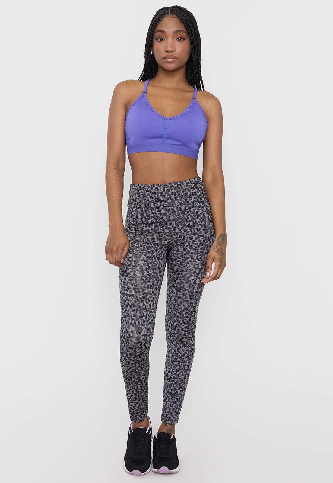 Calza Deportiva Mujer Skinny Full Print Negro Corona-3