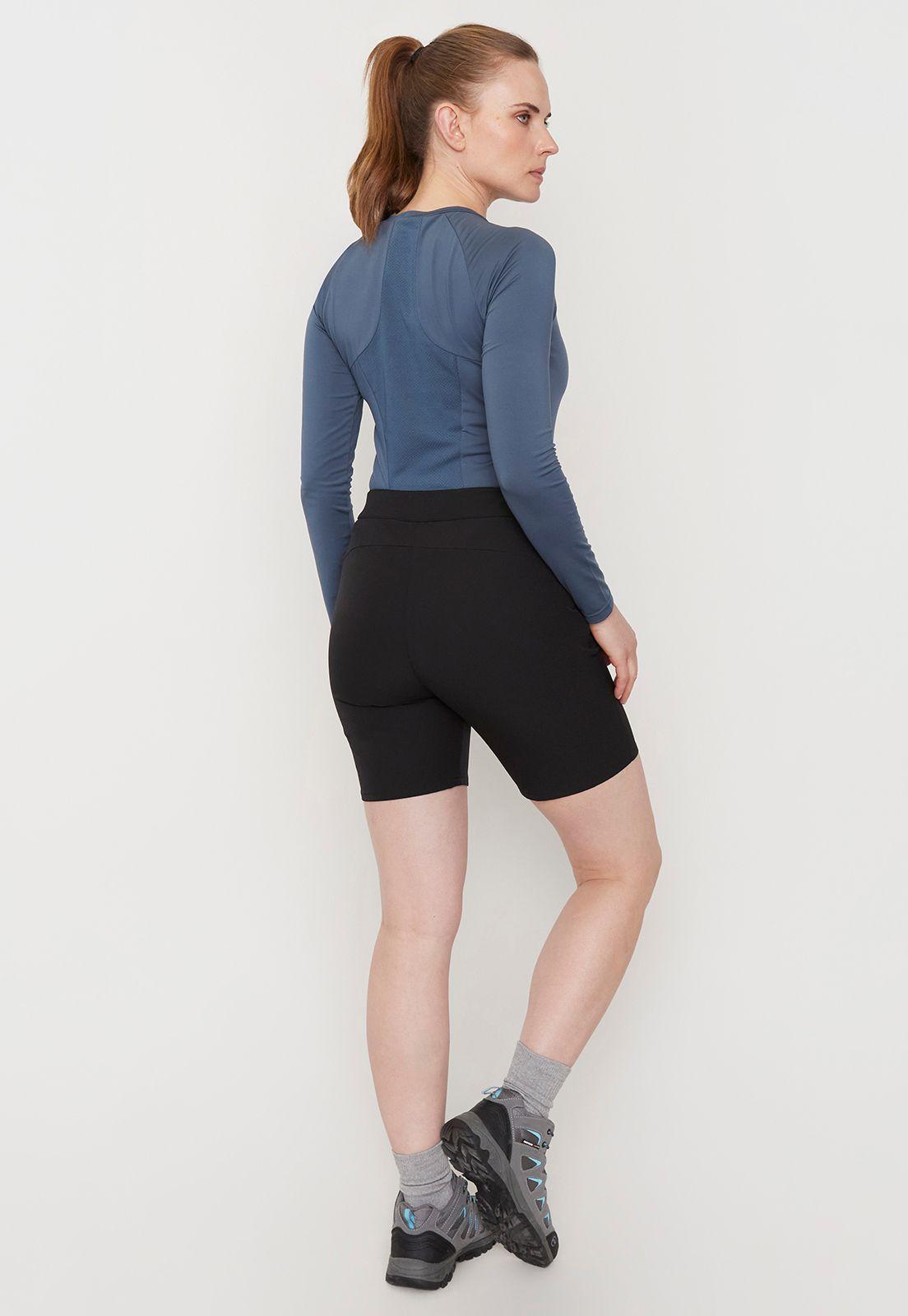 Short Outdoor Mujer Negro Liso Corona-2