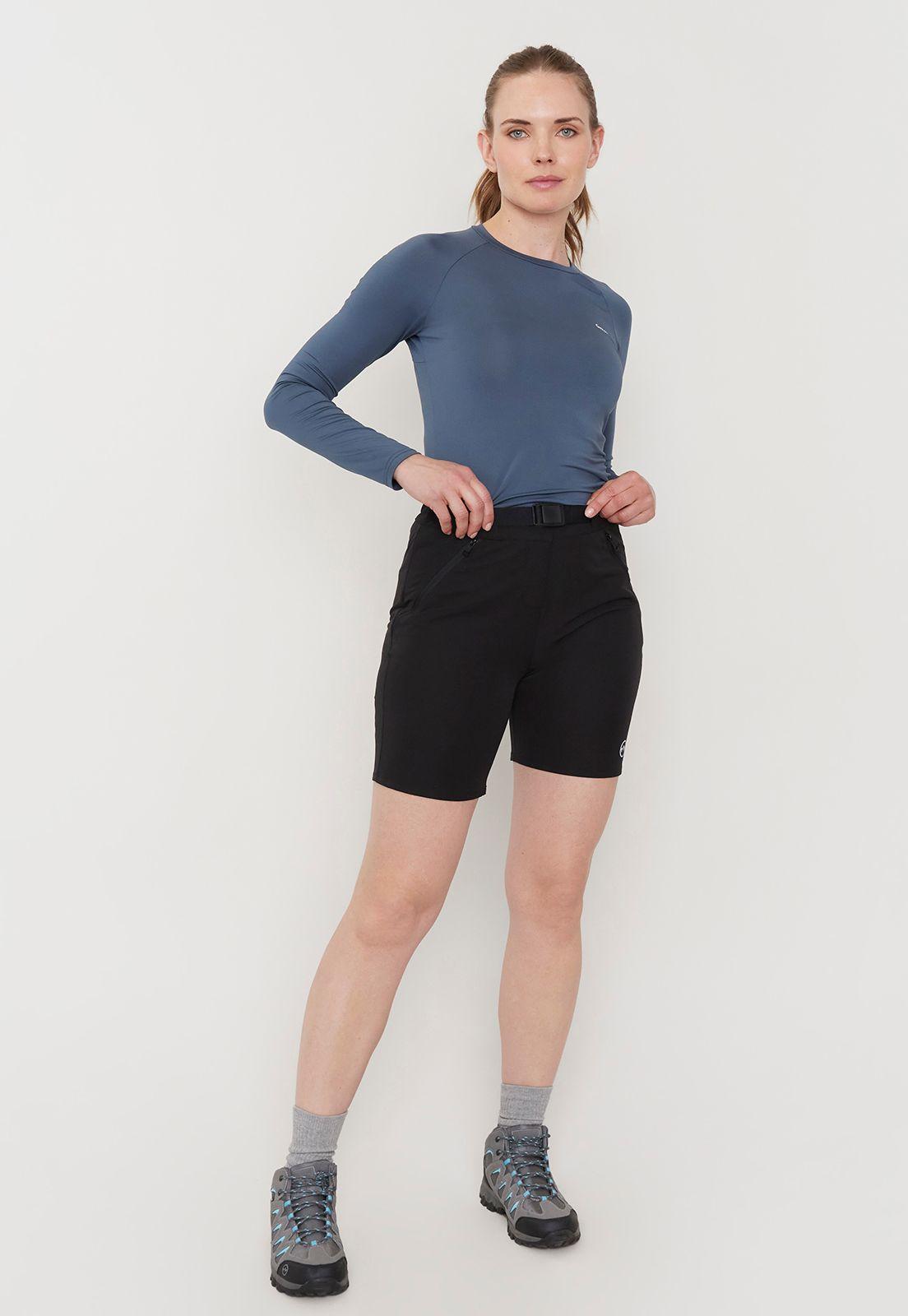 Short Outdoor Mujer Negro Liso Corona-3