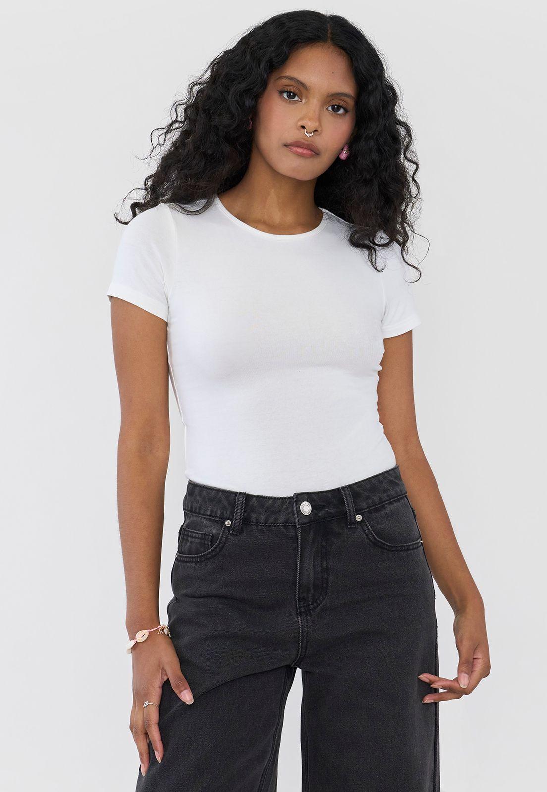 Body Mujer M/C Cuello Redondo Blanco Corona-0