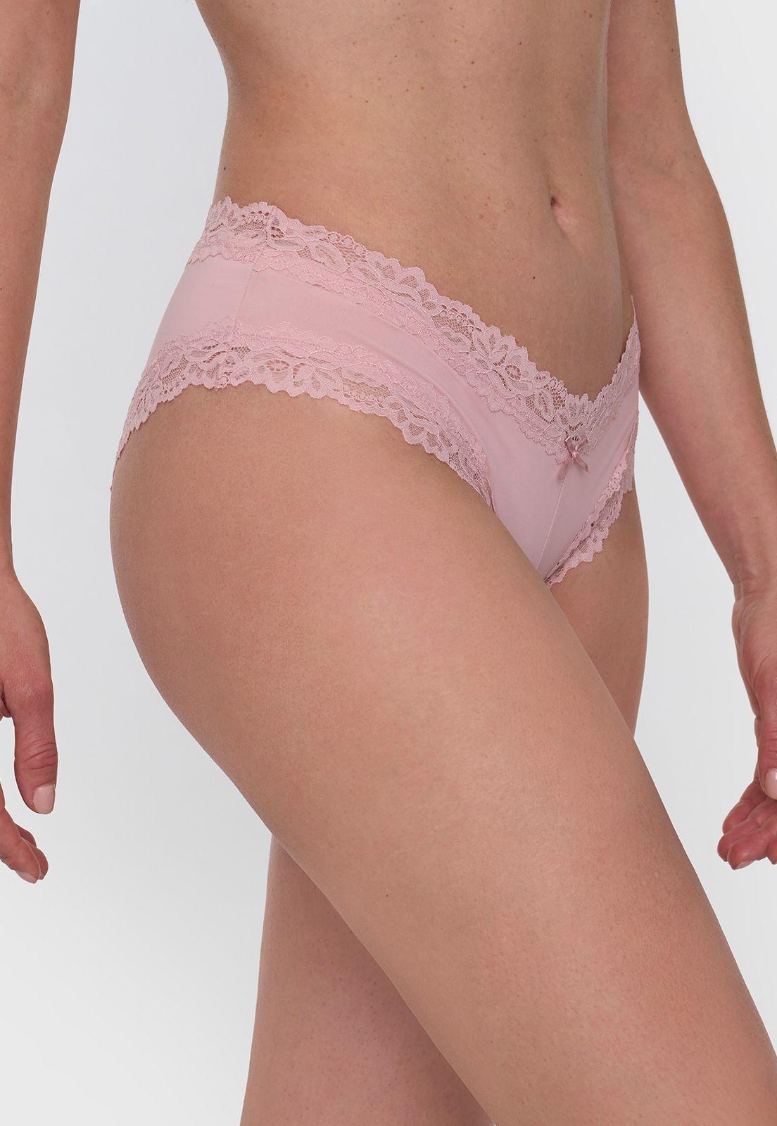 Pantaleta Mujer Microfibra Lace Rosa Corona-3