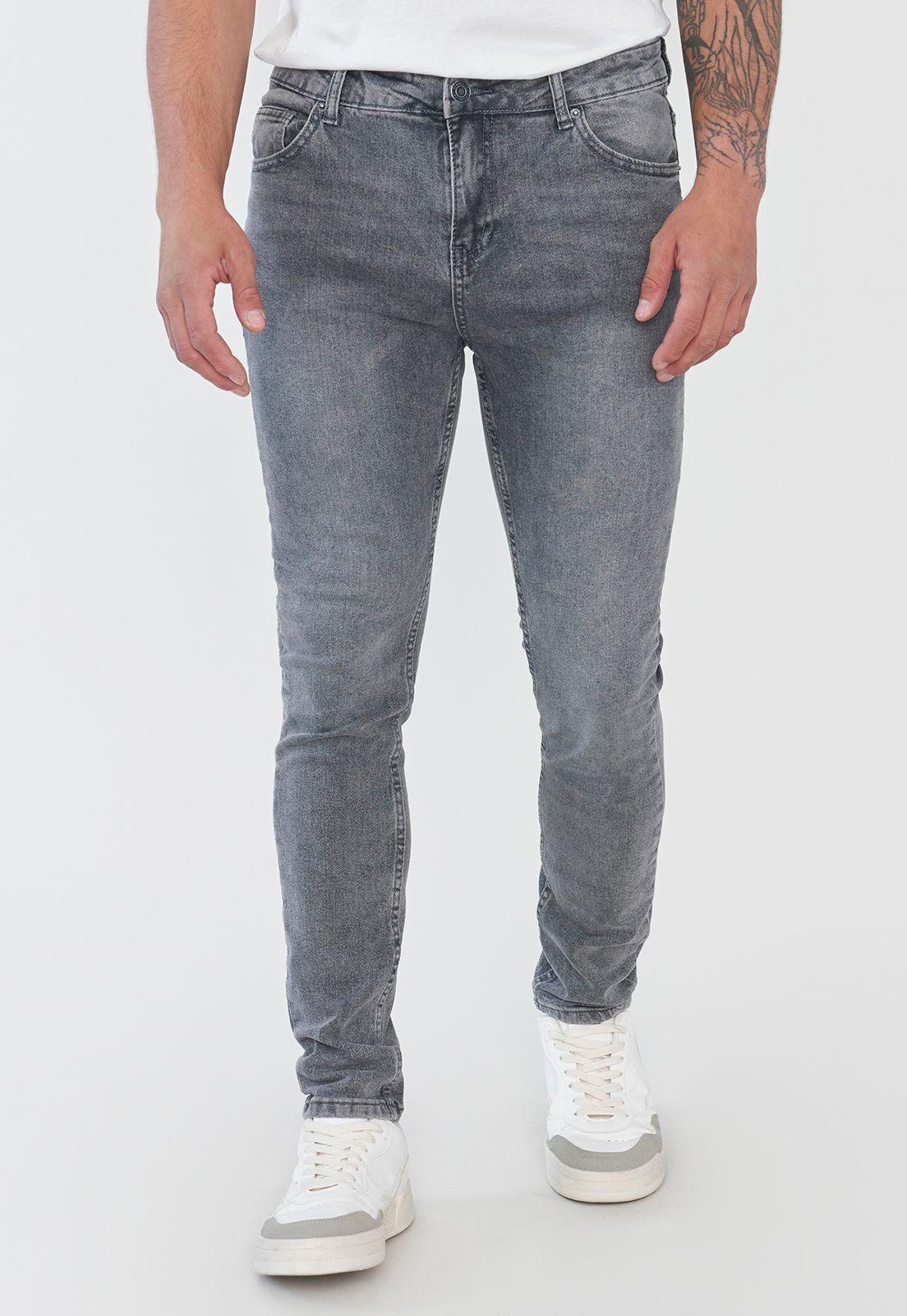 Jeans Hombre Super Skinny Negro Corona-1