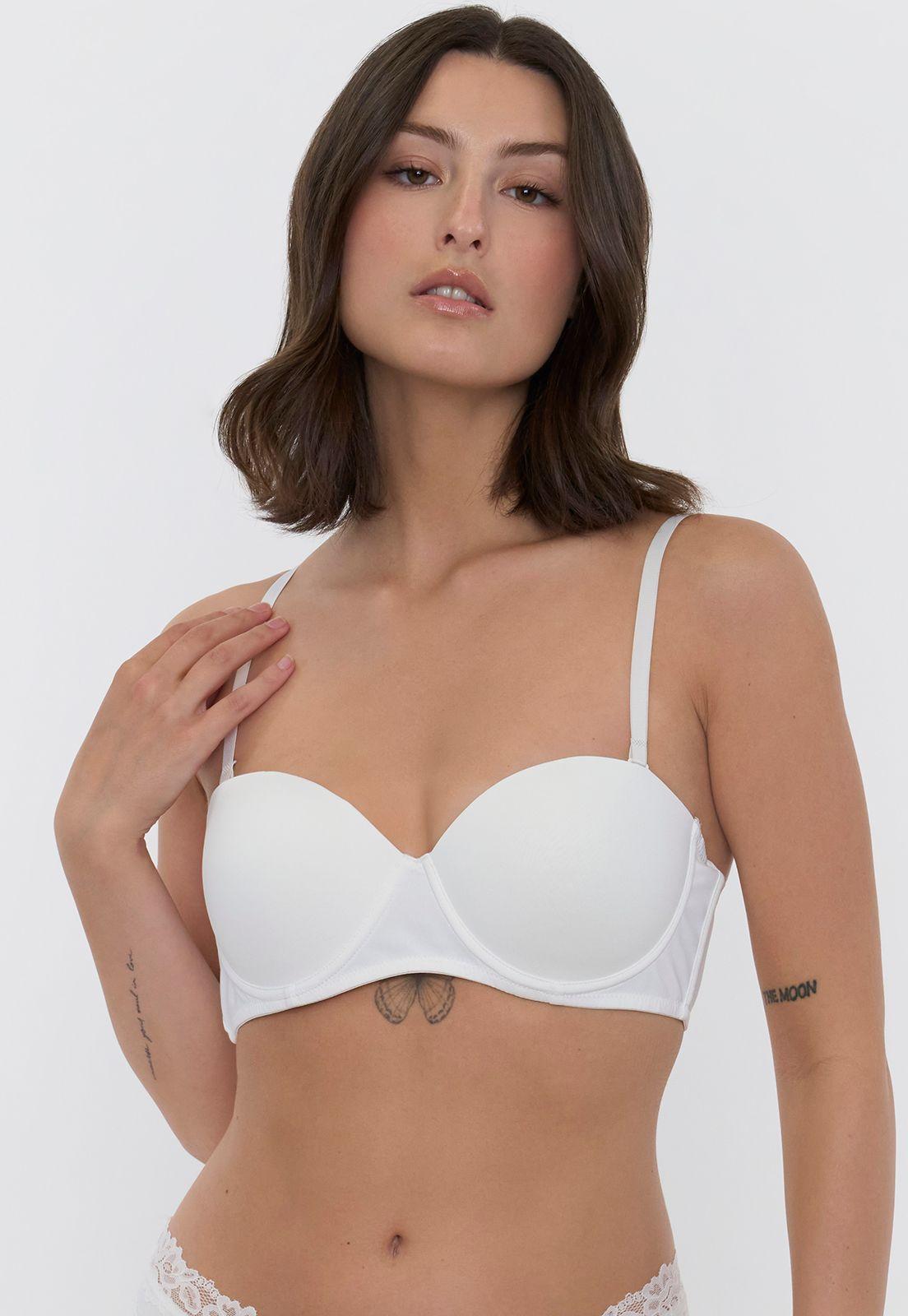 Sostén Mujer Strapless Copa C Negro Corona-2