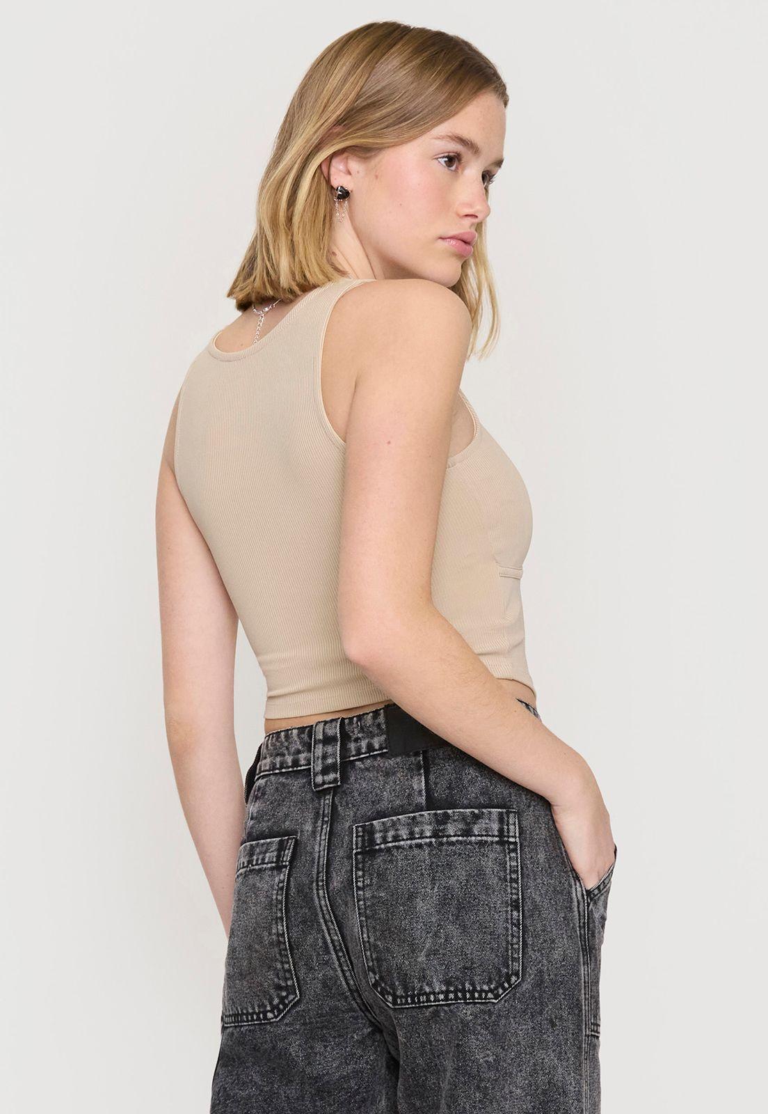Peto Mujer Corset Beige Corona-1