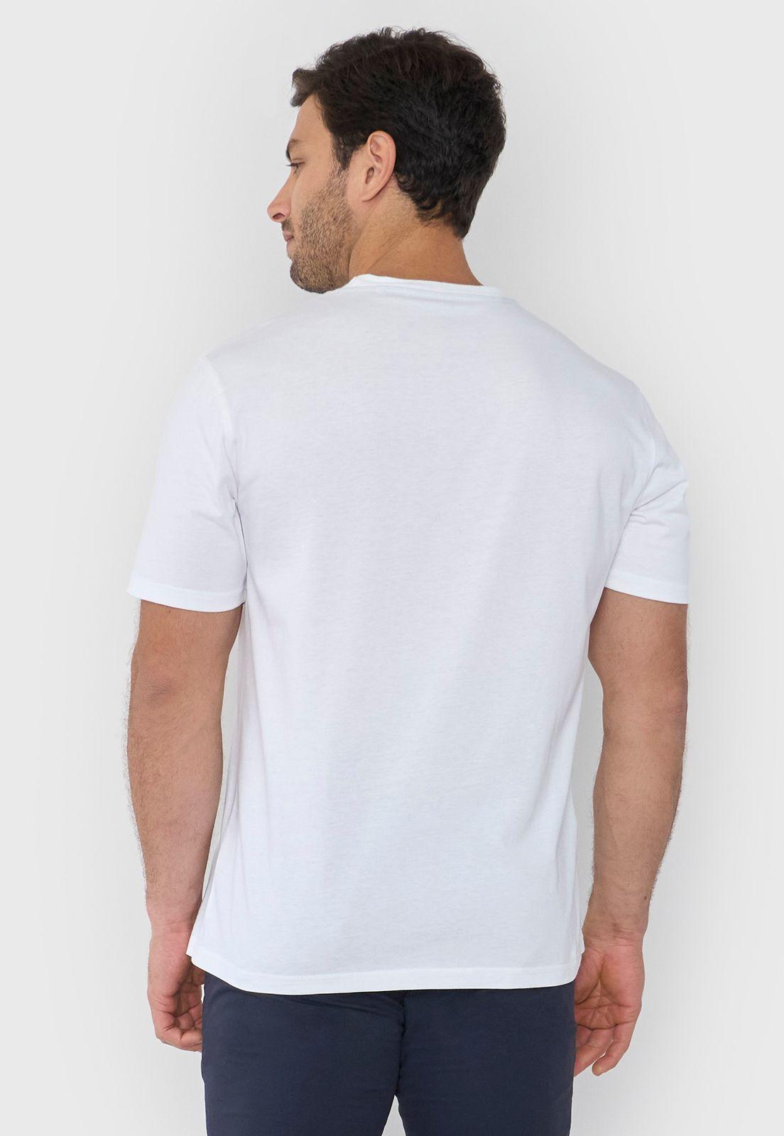 Polera Hombre Cneck Bolsillo Color Blanco Corona-1