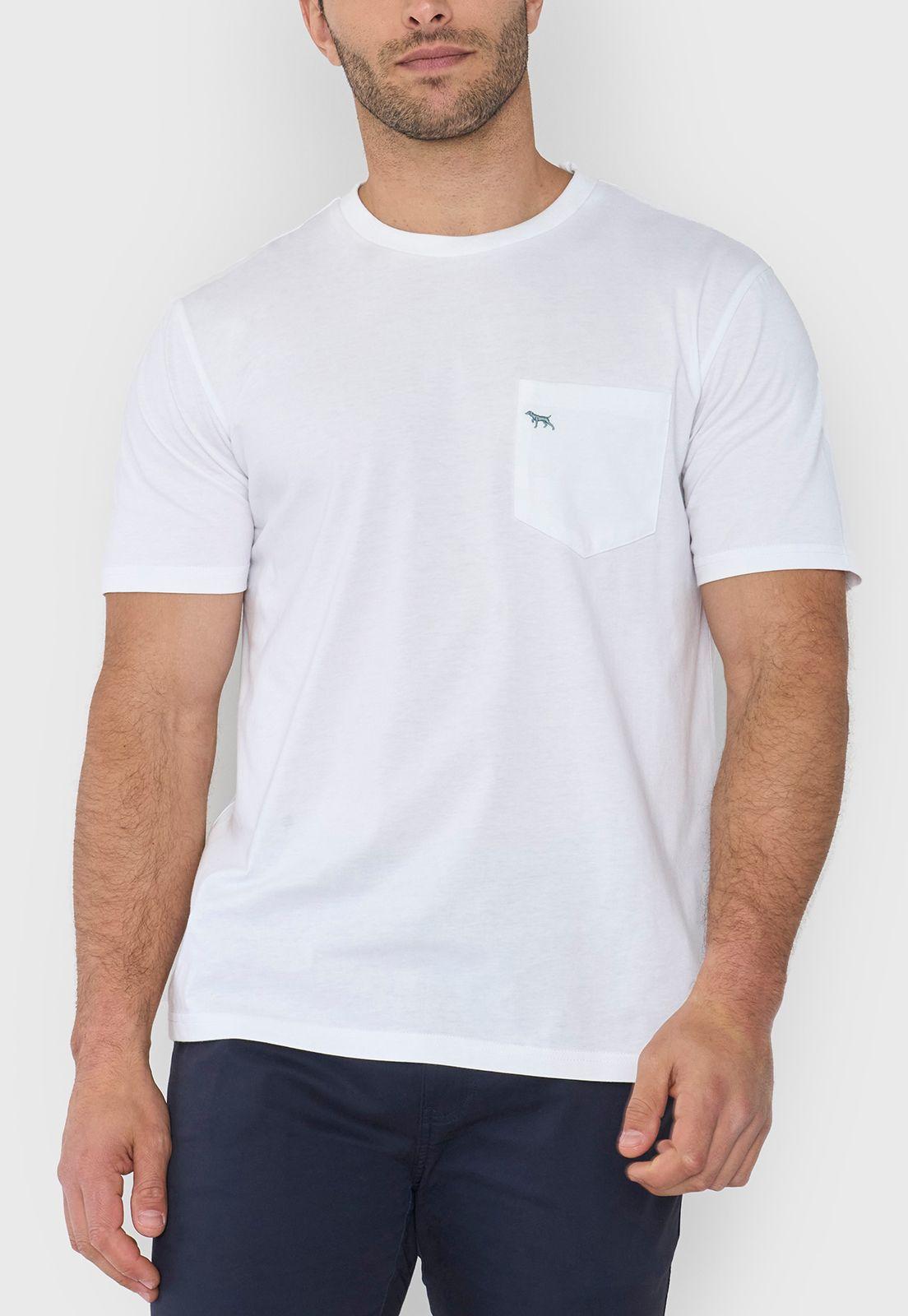 Polera Hombre Cneck Bolsillo Color Blanco Corona-2