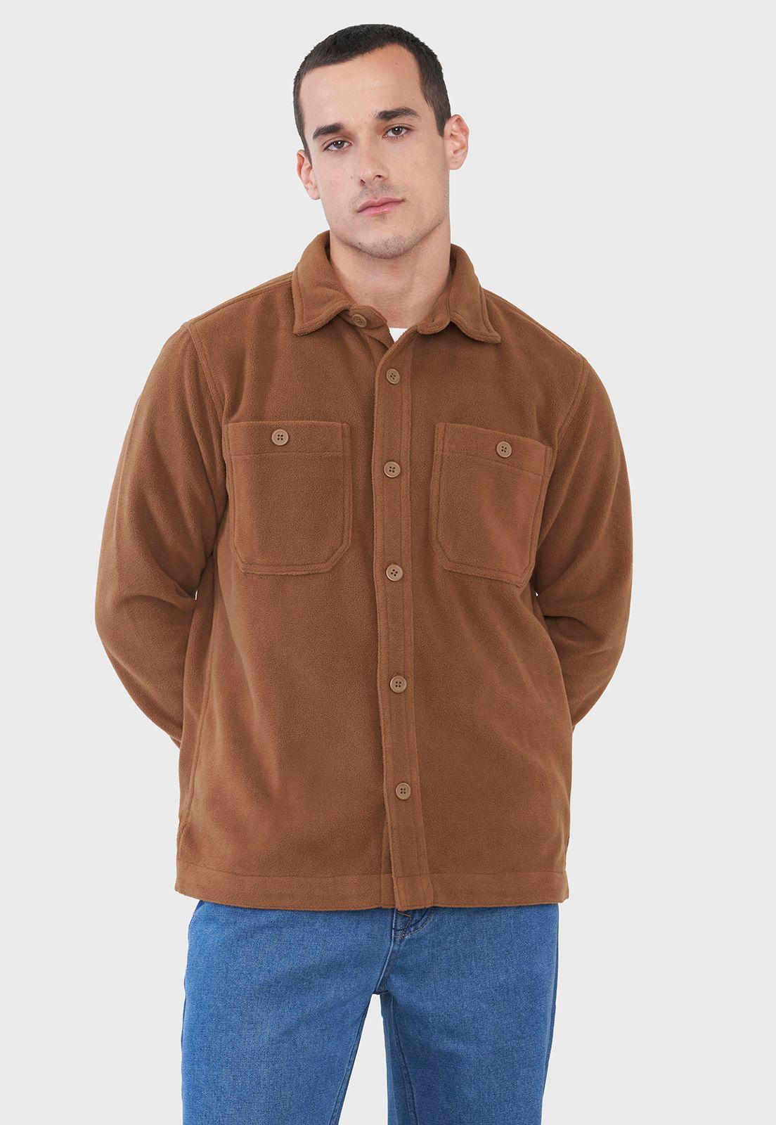 Sobrecamisa Hombre Polar Color Camel Corona-1