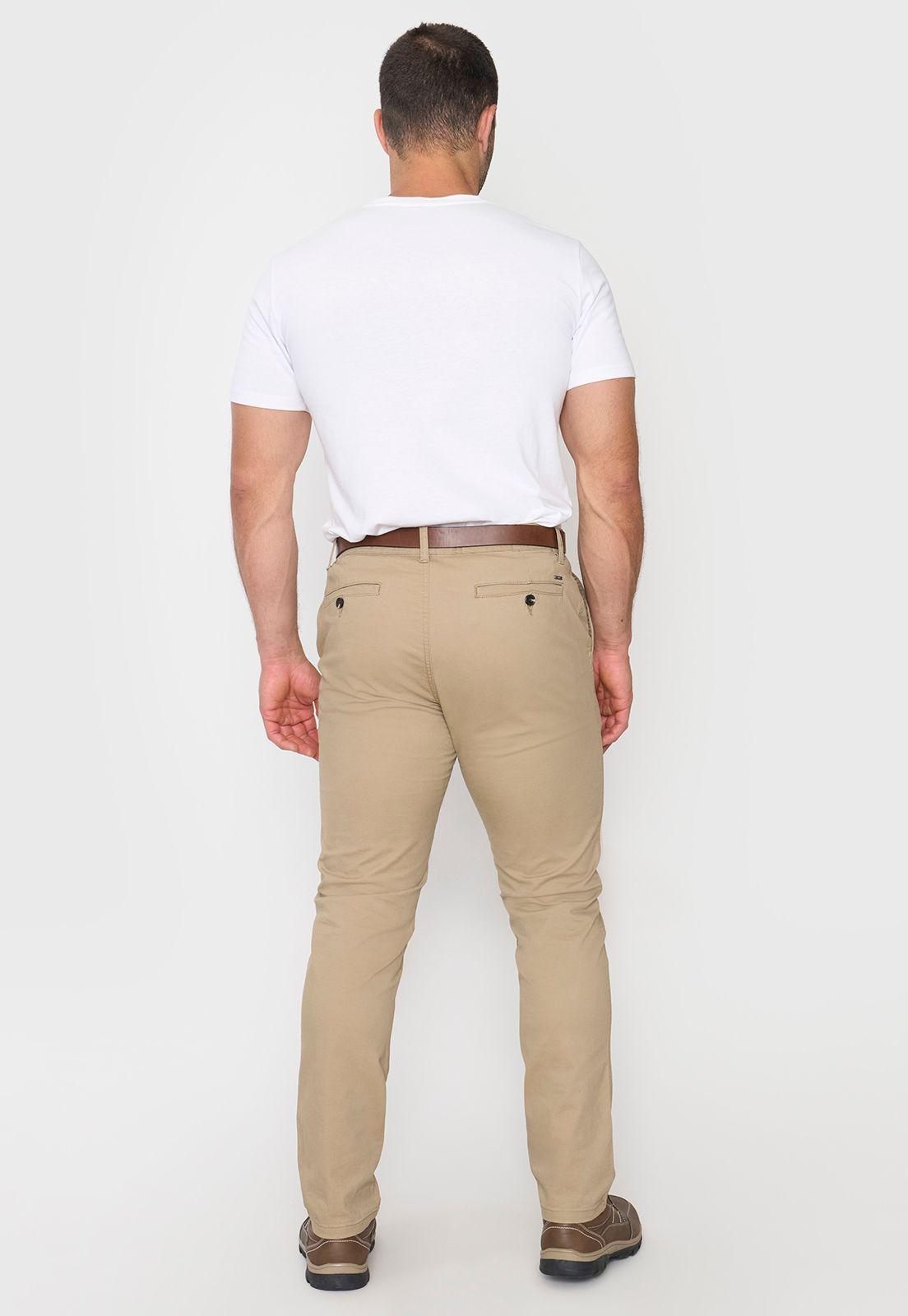 Pantalón Hombre Cinturón Beige Corona-2