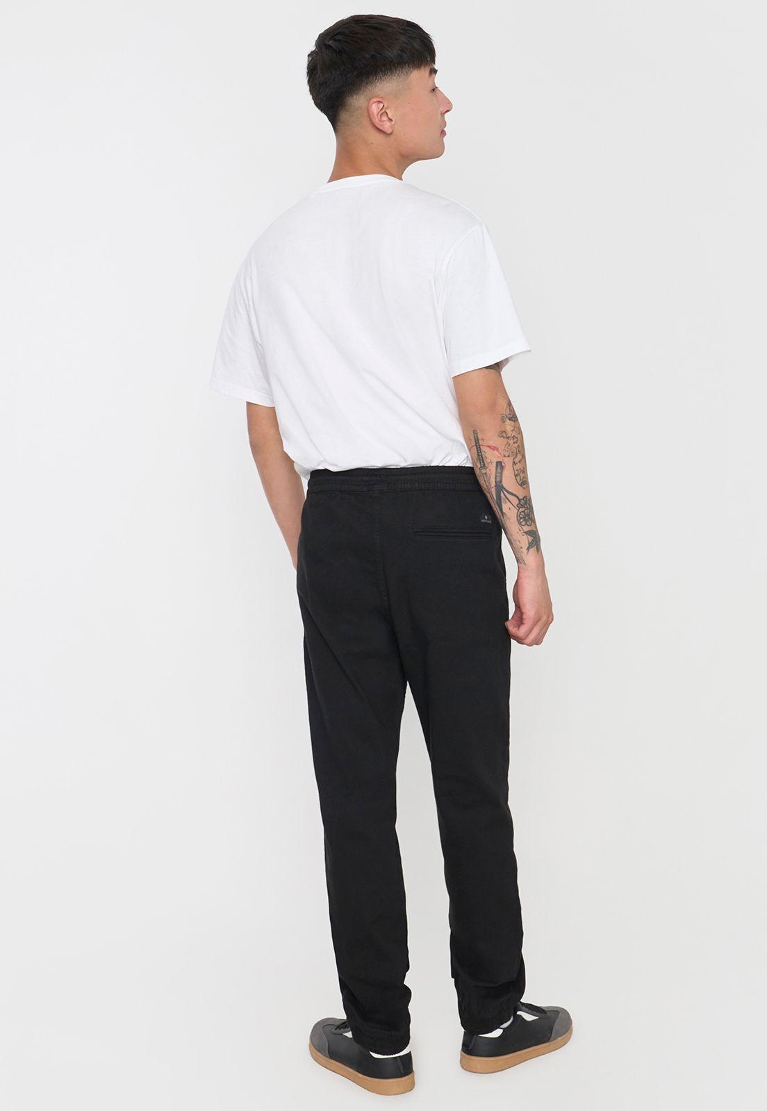 Pantalón Hombre Jogger Twill Negro Corona-2