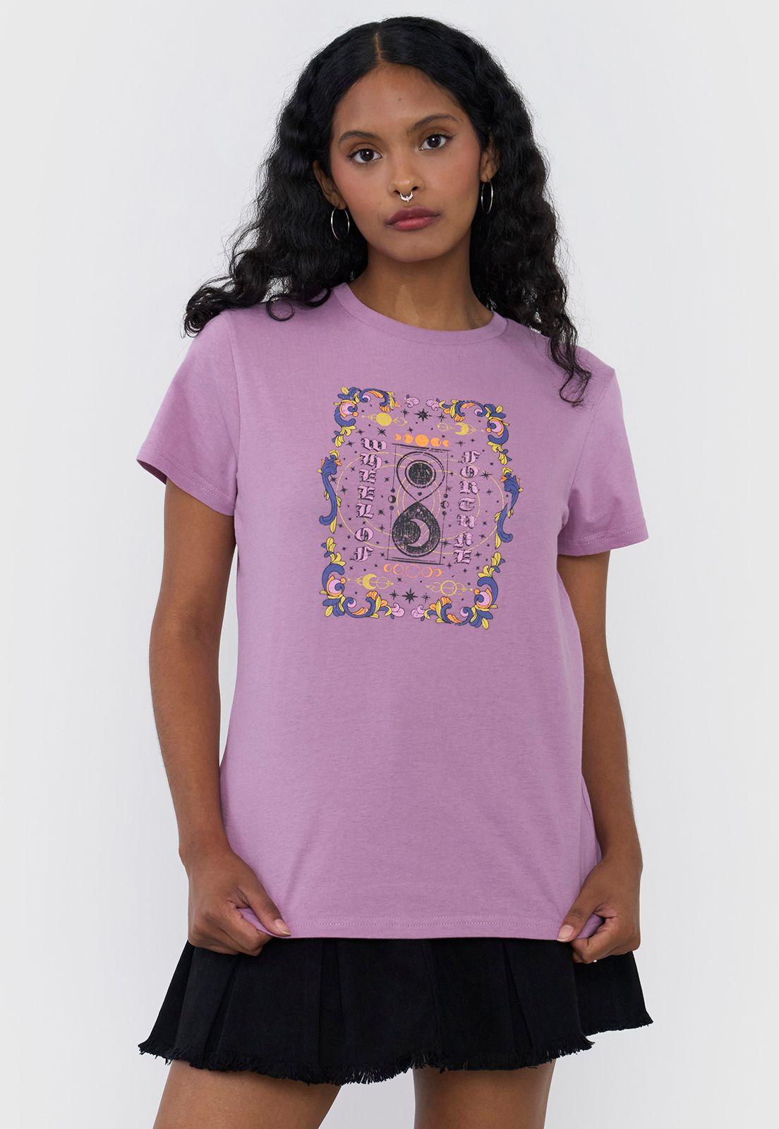 Polera Mujer Fun Regular Color Malva Corona-0