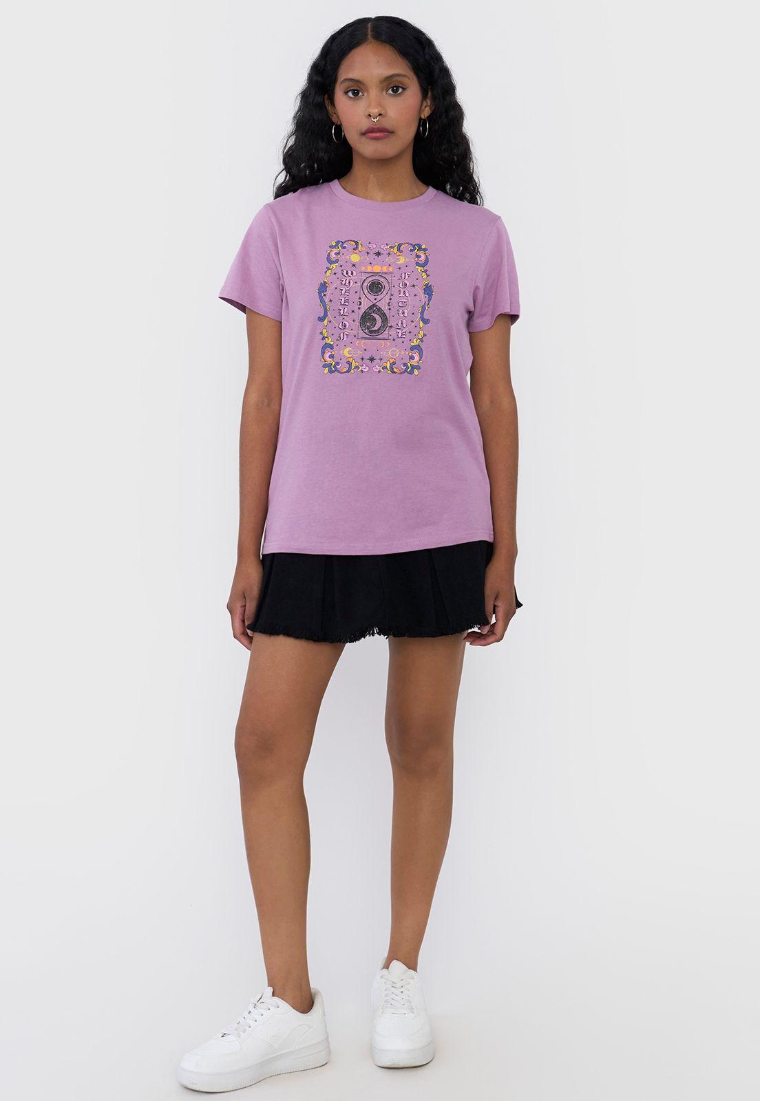 Polera Mujer Fun Regular Color Malva Corona-3