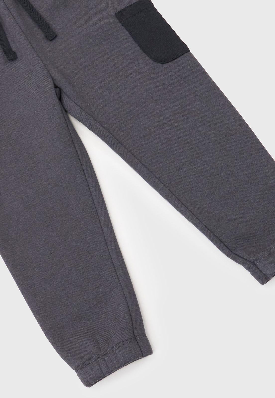 Pantalon De Buzo Bebe Niño Cargo Gris Oscuro Corona-3