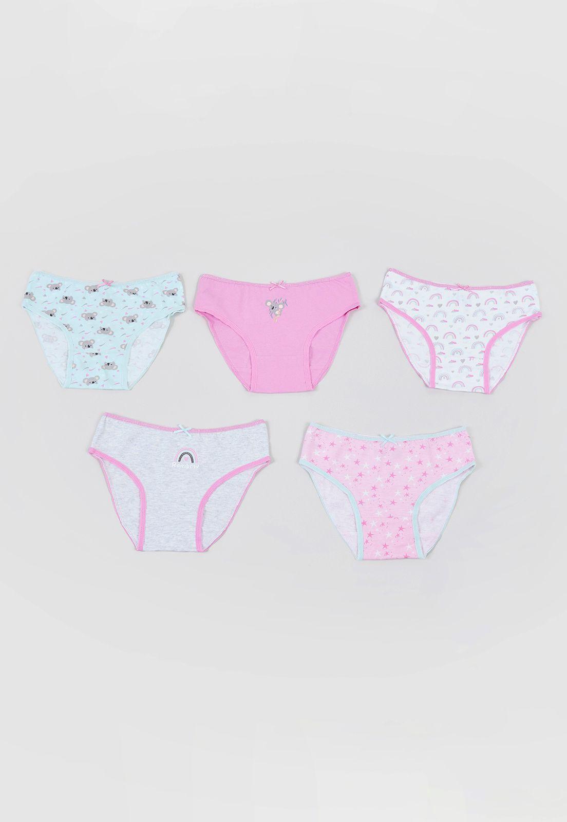 Calzones Niña 5 Pack Celeste Corona-3