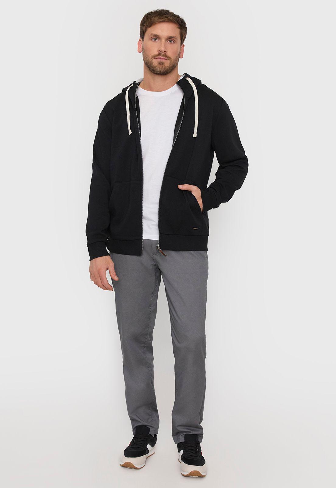 Polerón Negro Hombre Full Zipper I Corona-3