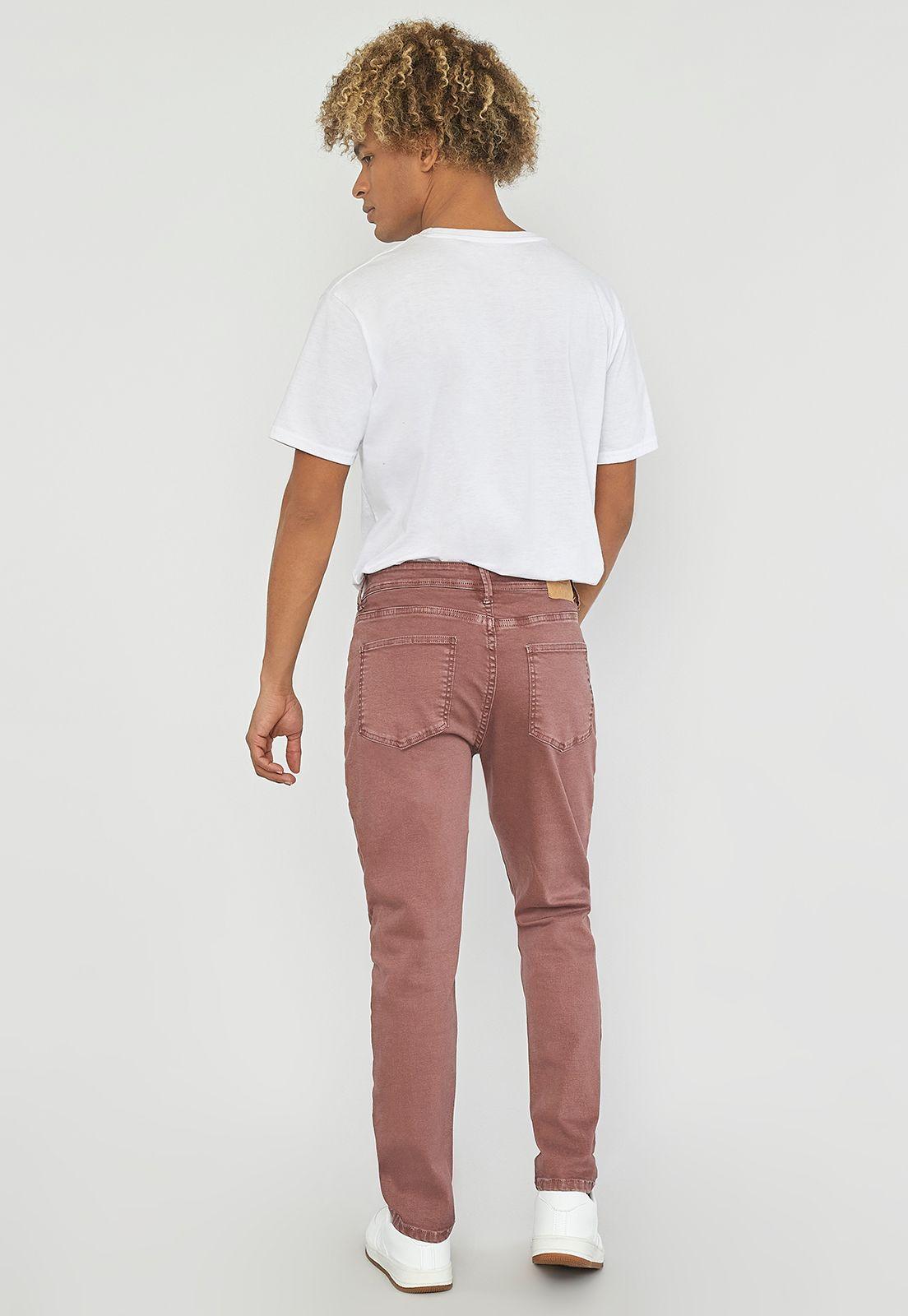 Jeans Hombre Skinny Color Burdeo - Corona-1