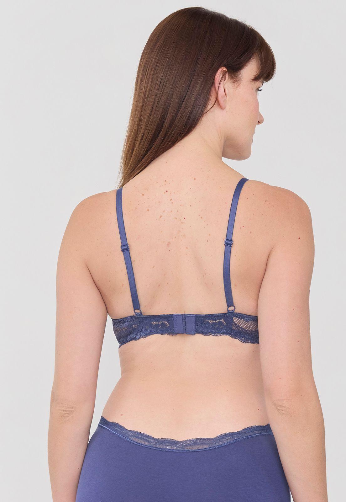 Sostén Mujer Push Up Copa B Azul Corona-1