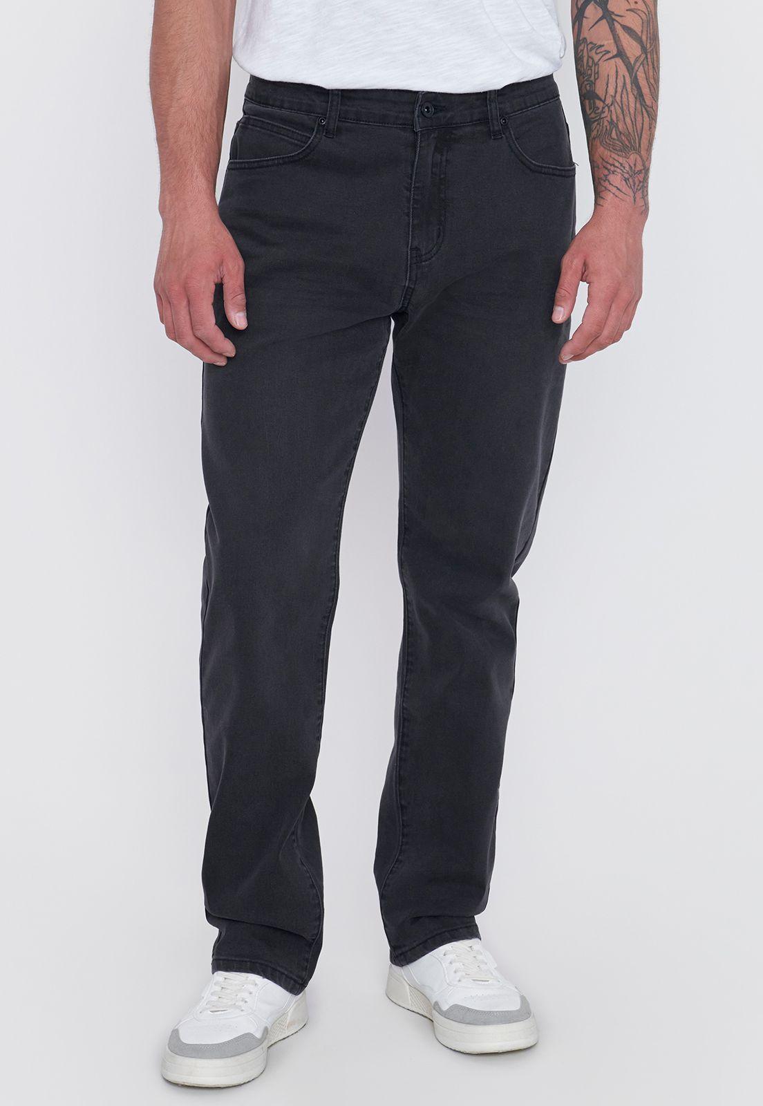 Jeans Hombre Straight Negro Corona-1