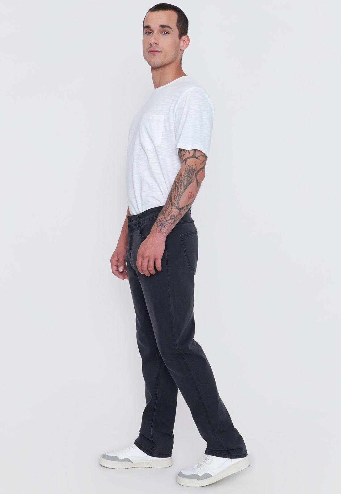 Jeans Hombre Straight Negro Corona-3